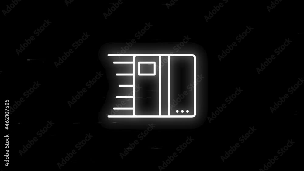 LOGISTIC glitch icon set with line design isolated on white background. Motion graphic.