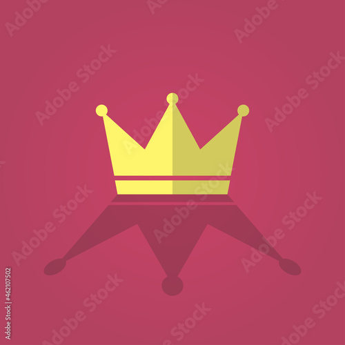 Fotografía vector illustration of a flat icon or yellow crown logo, very suitable for logos