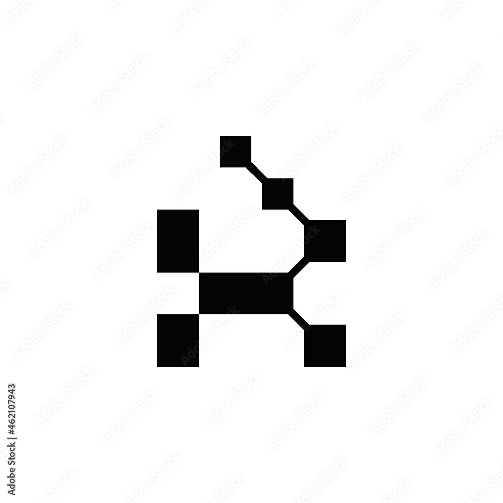 r initial technology logo design vector template r initial technology logo design vector template