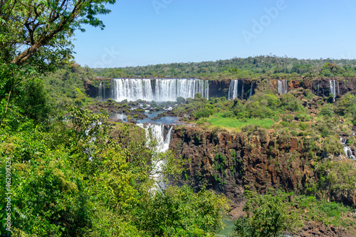 Iguazu Falls  located on the border of Argentina and Brazil  is the largest waterfall in the world.