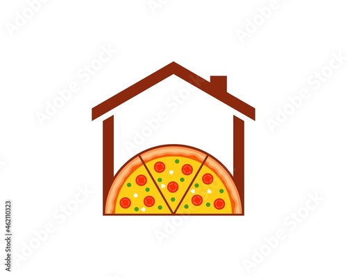 Simple house with delicious pizza inside
