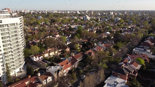 Aerial panoramic view of residential area Vicente Lopez in Buenos Aires, Argentine photo