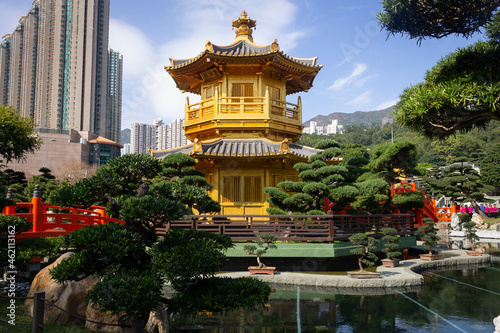 Asian temple in the park