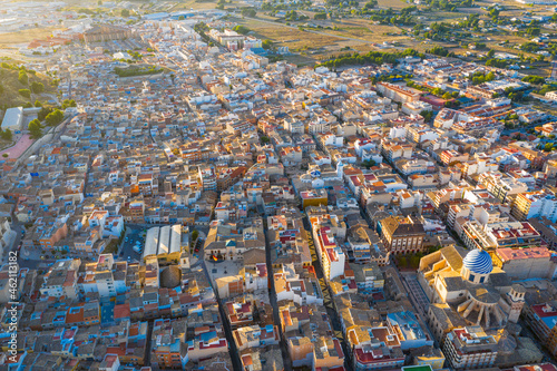 View from drone of Spanish town of Yecla. Spain photo