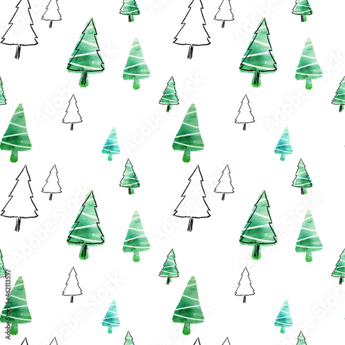 クリスマスツリー シンプル イラスト パターン