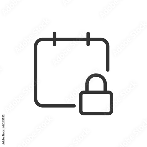 Outline design of schedule icon.