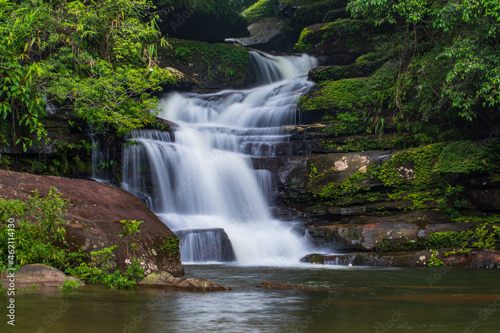 Tad Pho waterfall, Beautiful waterfall in Phu Langka national Park, Nakhon Phanom  province, ThaiLand.