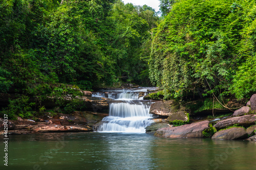 Tad Kham waterfall  Beautiful waterfall in Phu Langka national Park  Nakhon Phanom  province  ThaiLand.