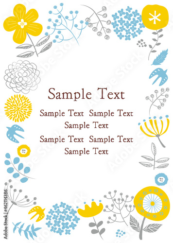 北欧風ボタニカル背景