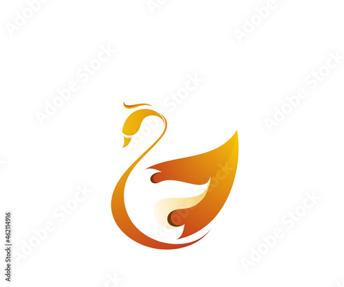 Fototapeta Naklejka Na Ścianę i Meble -  goose fire animal logo design template
