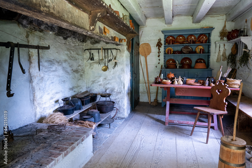 Historic Log Cabin Kitchen
