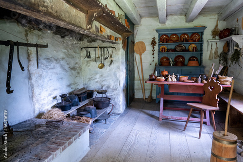 Historic Log Cabin Kitchen © World Travel Photos
