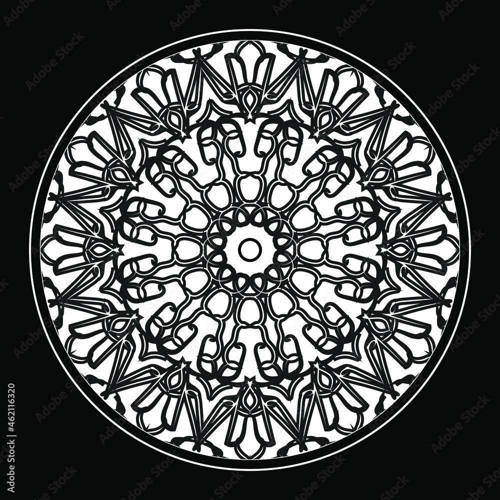 Circular pattern mandala art decoration elements Circular pattern mandala art decoration elements