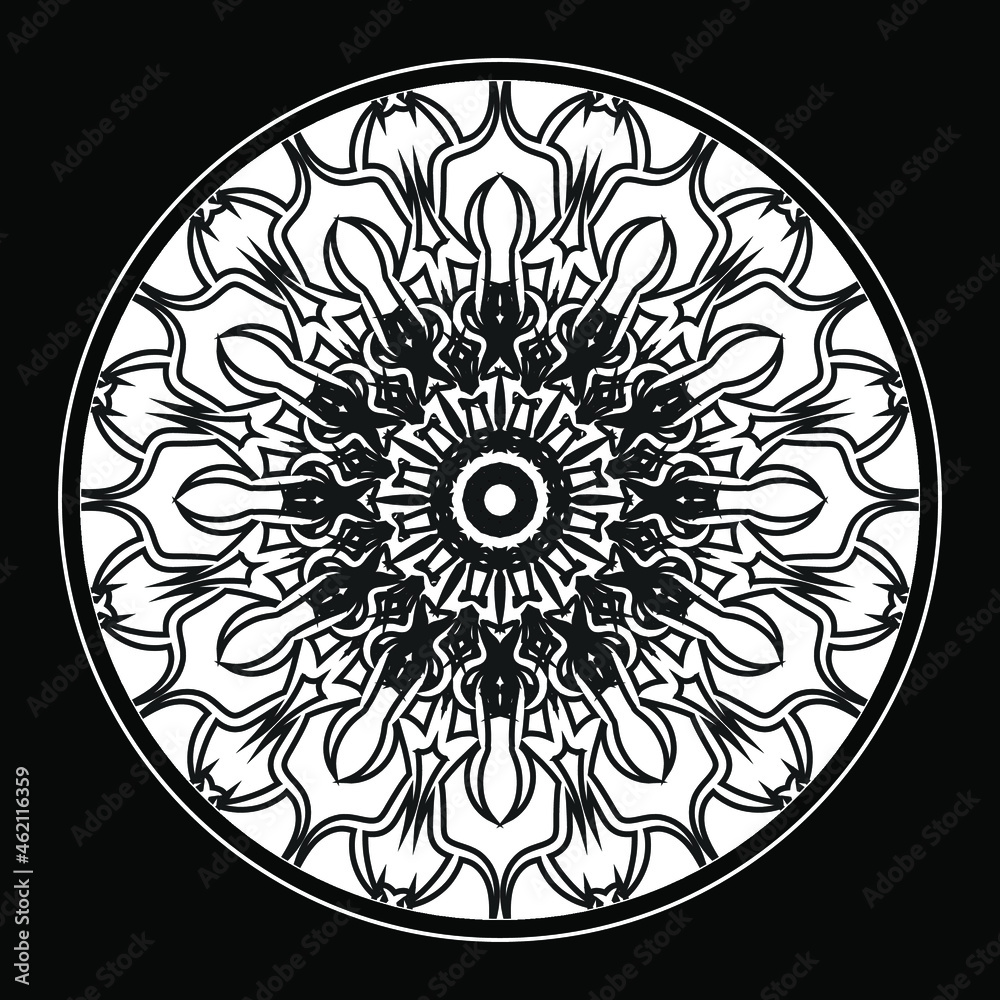 Circular pattern mandala art decoration elements Circular pattern mandala art decoration elements