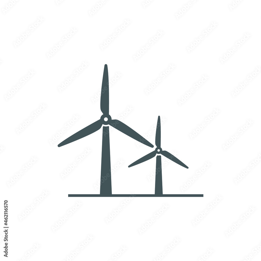 Wind power icon. Simple solid style. Mill, silhouette, farm, pictogram, wheel, power, technology, tower, power, energy alternative concept. Vector illustration isolated on white background EPS 10 Wind power icon. Simple solid style. Mill, silhouette, farm, pictogram, wheel, power, technology, tower, power, energy alternative concept. Vector illustration isolated on white background EPS 10