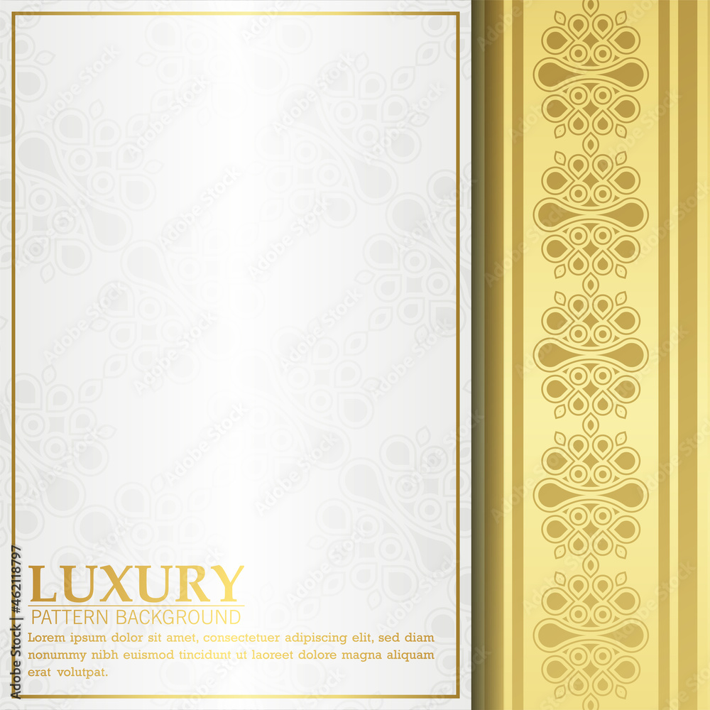 luxury white ornament pattern cover