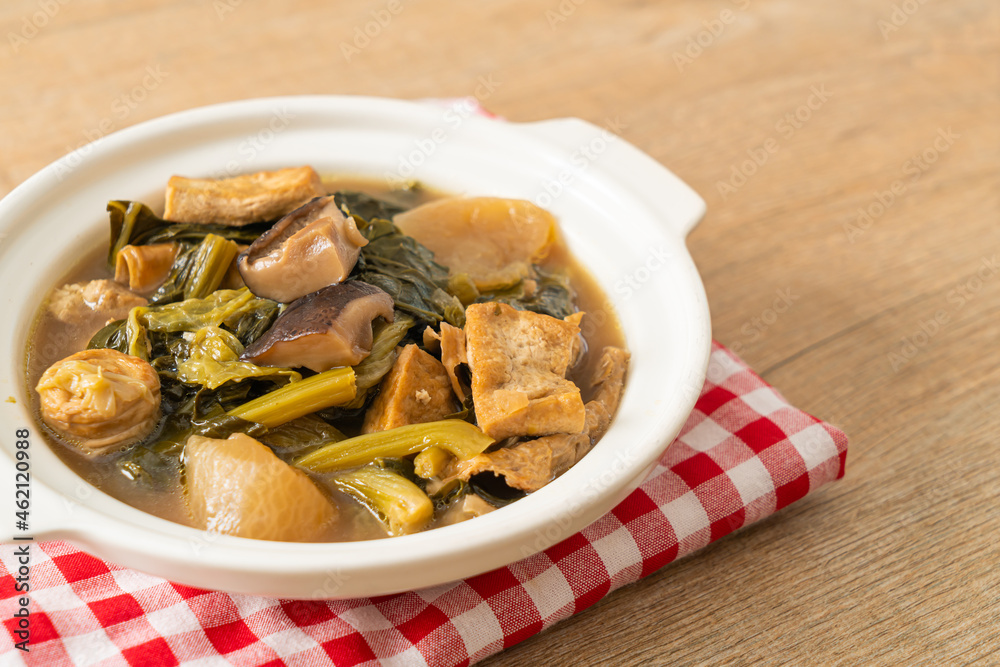 Chinese vegetable stew with tofu or mixture of vegetables soup Chinese vegetable stew with tofu or mixture of vegetables soup