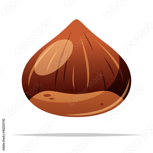 Chestnut food vector isolated illustration