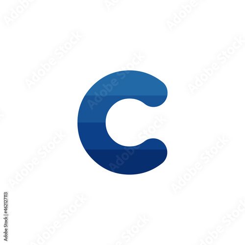 Initial letter C blue stipe...