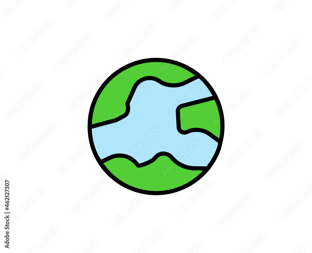Earth premium line icon. Simple high quality pictogram. Modern outline style icons. Stroke vector illustration on a white background. Earth premium line icon. Simple high quality pictogram. Modern outline style icons. Stroke vector illustration on a white background.