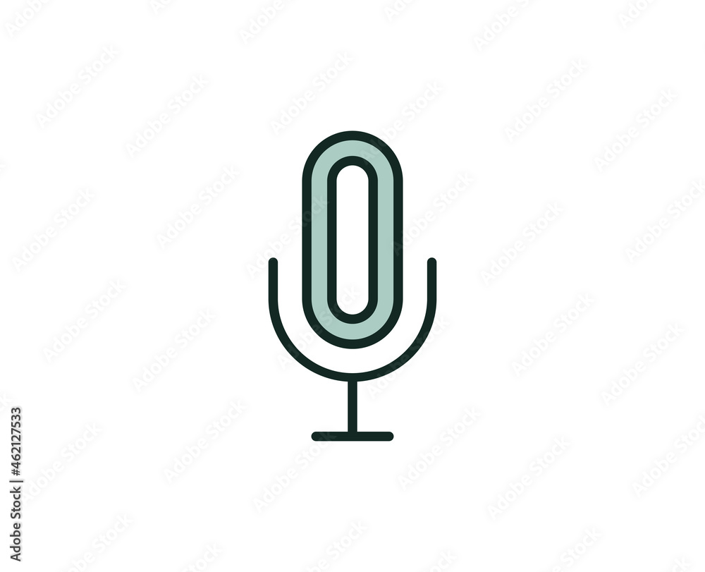 Microphone flat icon. Thin line signs for design logo, visit card, etc. Single high-quality outline symbol for web design or mobile app. Sign outline pictogram. Microphone flat icon. Thin line signs for design logo, visit card, etc. Single high-quality outline symbol for web design or mobile app. Sign outline pictogram.