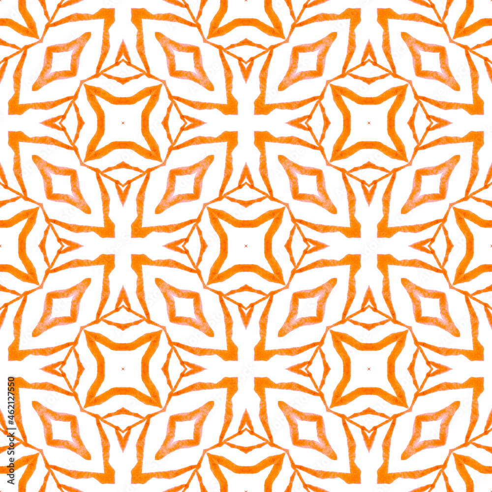 Arabesque hand drawn design. Orange radiant boho Arabesque hand drawn design. Orange radiant boho
