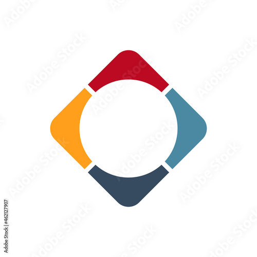 multicolored frame logo tem...