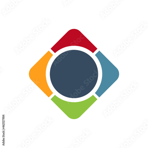multicolored frame logo tem...