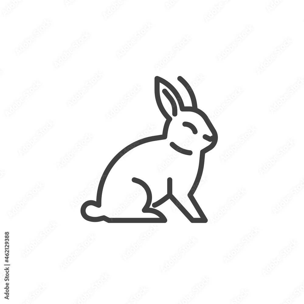Fototapeta premium Rabbit animal line icon