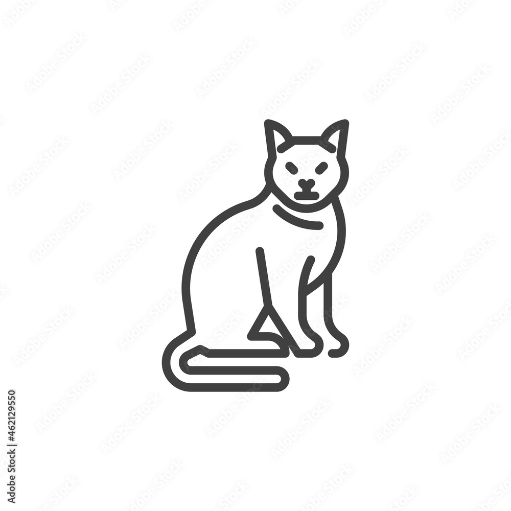 Cat animal line icon