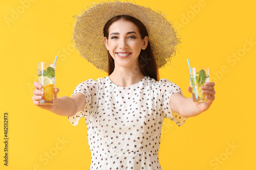 Beautiful young woman with ...