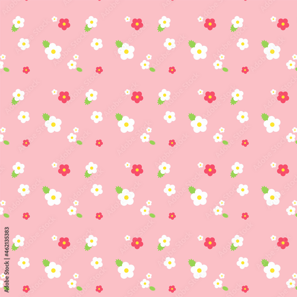 フェミニンで可愛いピンク色で花柄のベクターイラスト フェミニンで可愛いピンク色で花柄のベクターイラスト