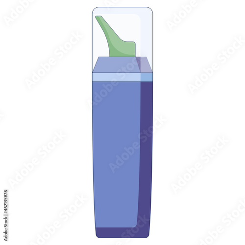 Medical concept. Nasal spray. For colds, flu, cough medicine sprays in the nose in a flat style isolated on a white background. Vector illustration