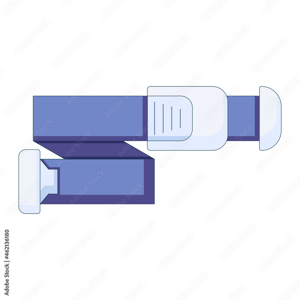 Obraz premium Medical hemostatic tourniquet for blood test, icon in a flat style. Vector illustration
