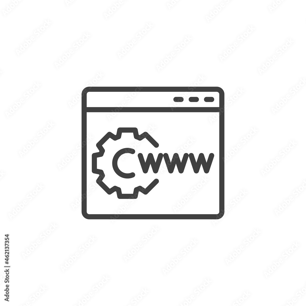 Website development line icon Website development line icon
