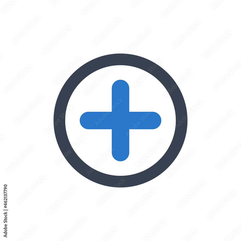 Add button icon vector graphic Add button icon vector graphic