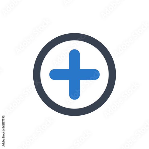 Add button icon vector graphic