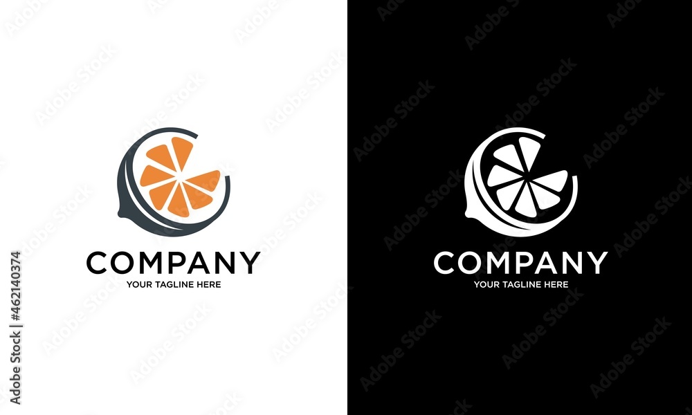 Half lemon fruit slice flat vector icon logo symbol design illustration. Half lemon fruit slice flat vector icon logo symbol design illustration.