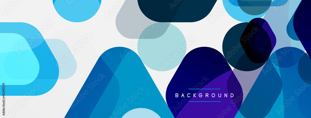 Color bubbles and rounded geometric shapes on white. Vector geometric minimal abstract background for wallpaper, banner, background, landing page Color bubbles and rounded geometric shapes on white. Vector geometric minimal abstract background for wallpaper, banner, background, landing page