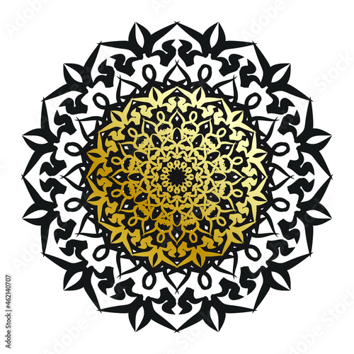 Vector round abstract circle. Luxury Mandala style.