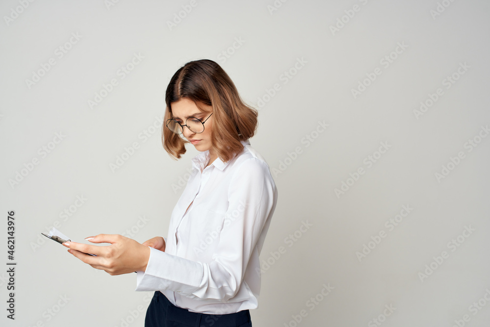 Businesswoman posing office work Lifestyle isolated background Businesswoman posing office work Lifestyle isolated background