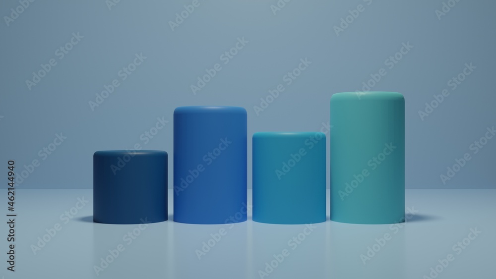 Chart Diagram Business 3D Render Image - Background 3D - 3D Illustration Business Blue Chart Diagram Business 3D Render Image - Background 3D - 3D Illustration Business Blue