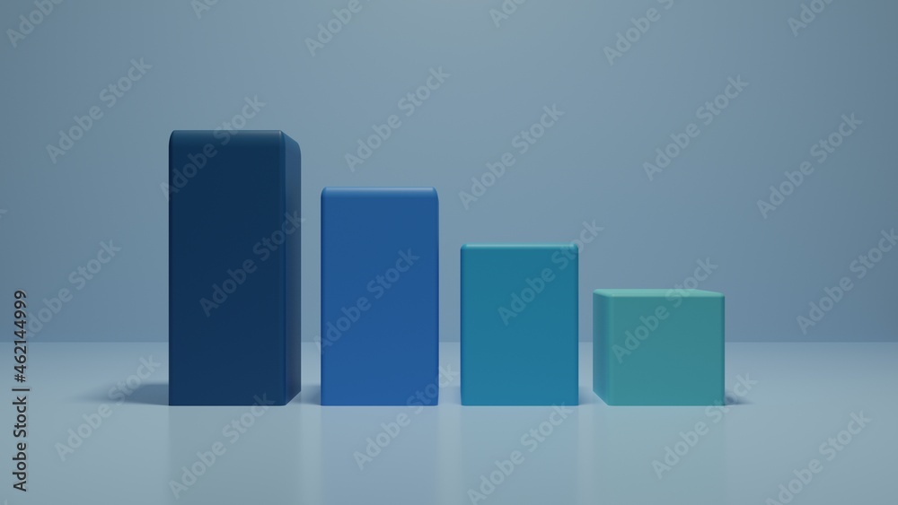 Chart Diagram Business 3D Render Image - Background 3D - 3D Illustration Business Blue Chart Diagram Business 3D Render Image - Background 3D - 3D Illustration Business Blue