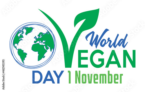 International event, World Vegan Day 1 November, Vector Illustration