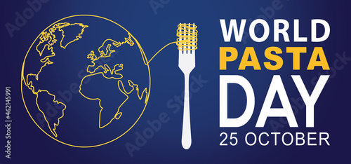 World Pasta Day 25 October, Vector Illustration