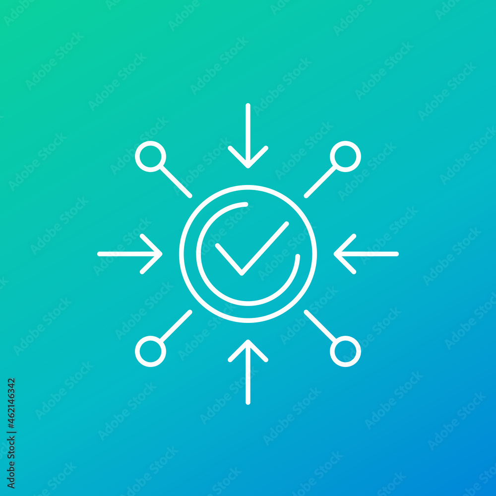 positive impact icon, thin line vector positive impact icon, thin line vector