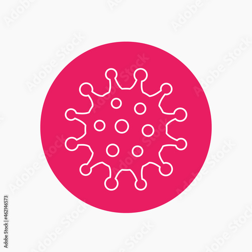 Virus line icon, pathogen, microbiology and virology