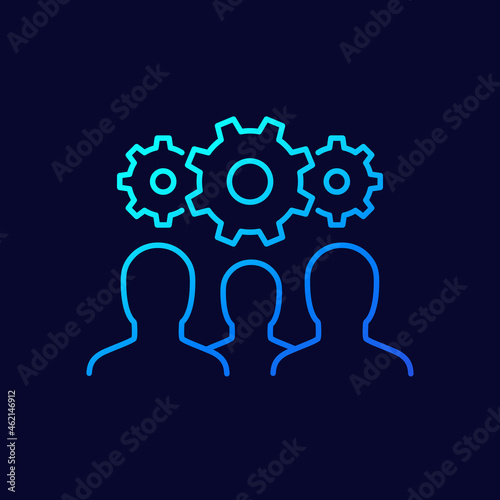 business committee line icon, vector