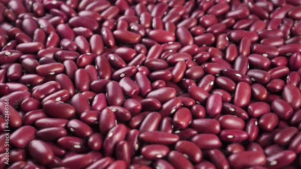 Raw red organic kidney beans close up. Rotation Raw red organic kidney beans close up. Rotation