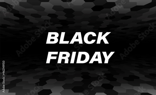Black friday sign on checkered background.
